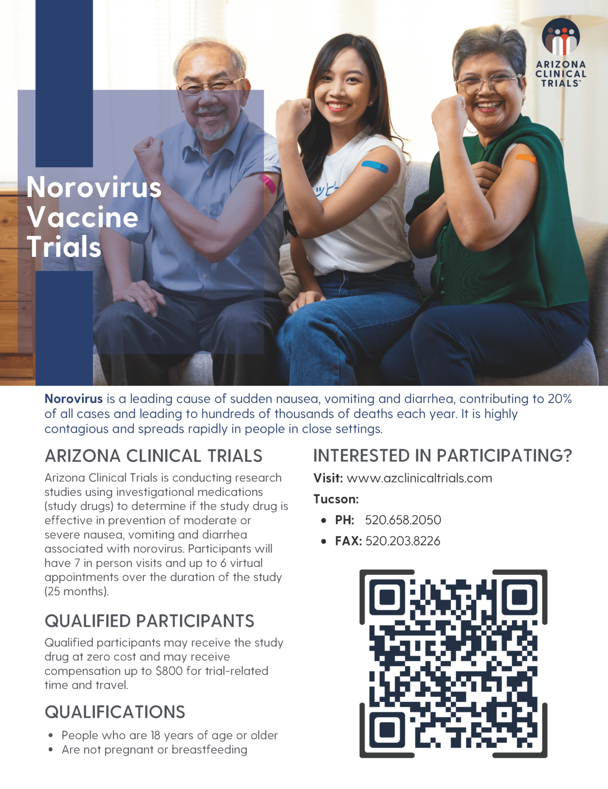 Flyer for Norovirus Trial